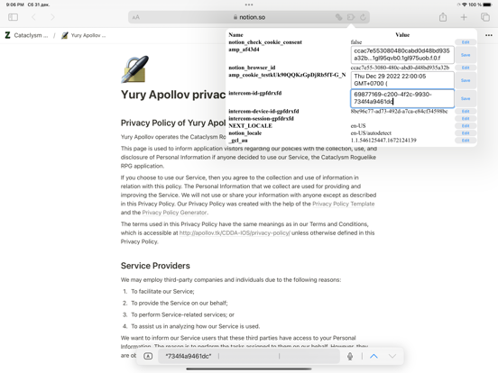 Bee - Cookie Editor For Safari iPad Screenshots