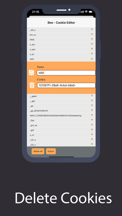 Bee - Cookie Editor For Safari Screenshots