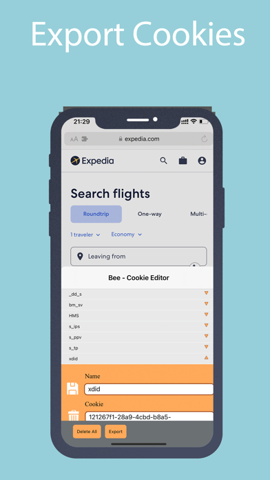 Bee - Cookie Editor For Safari Screenshots