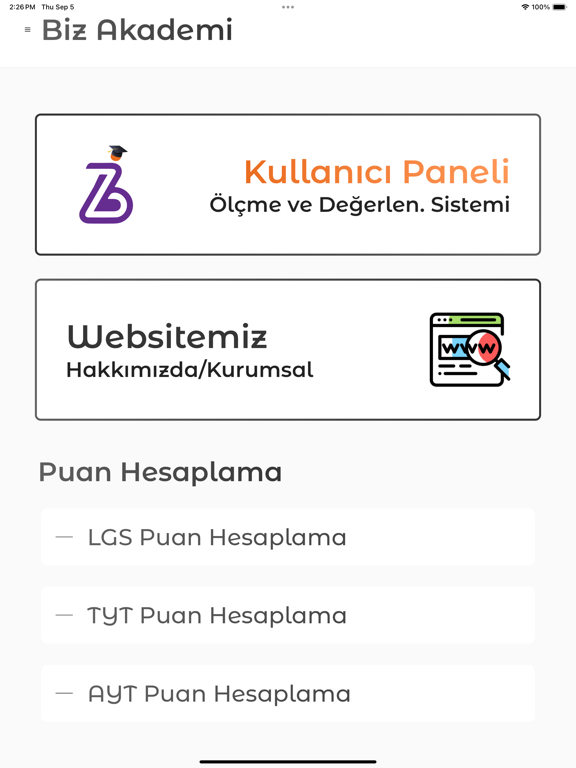 Biz Akademi iPad 스크린샷