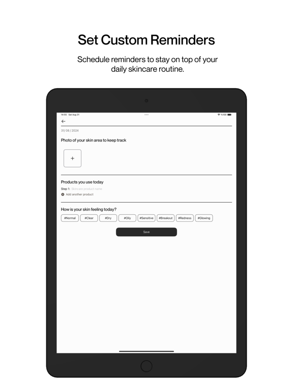 Skin Diary: Track & Glow iPad Screenshots