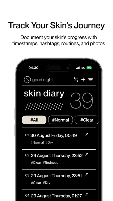 Skin Diary: Track & Glow Screenshots