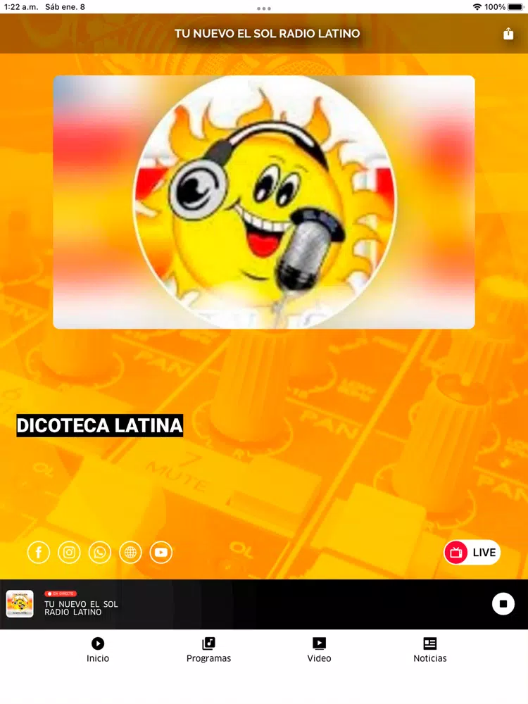 Tu Nuevo El Sol Radio Latino iPad Screenshots