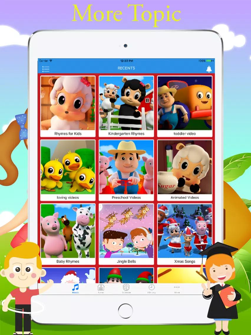 English For Kids - Music Video for YouTube Kids iPad Screenshots