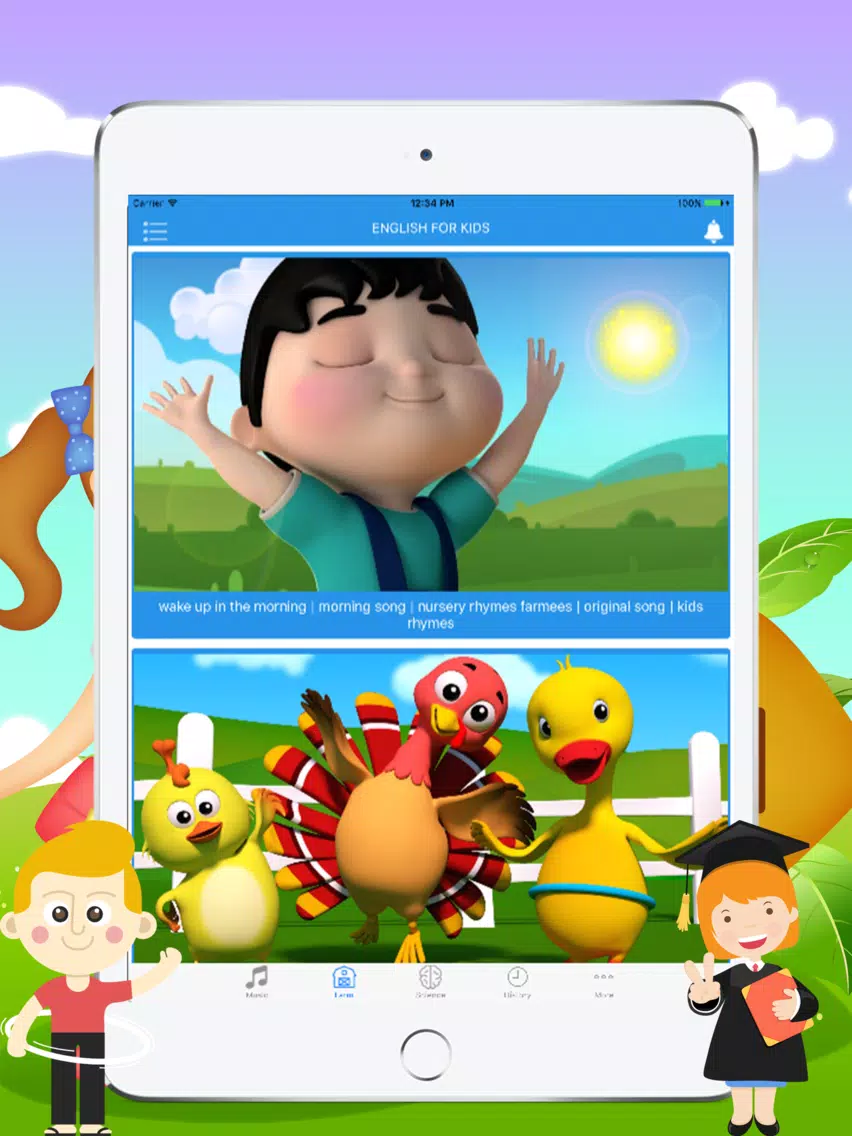 English For Kids - Music Video for YouTube Kids iPad Screenshots