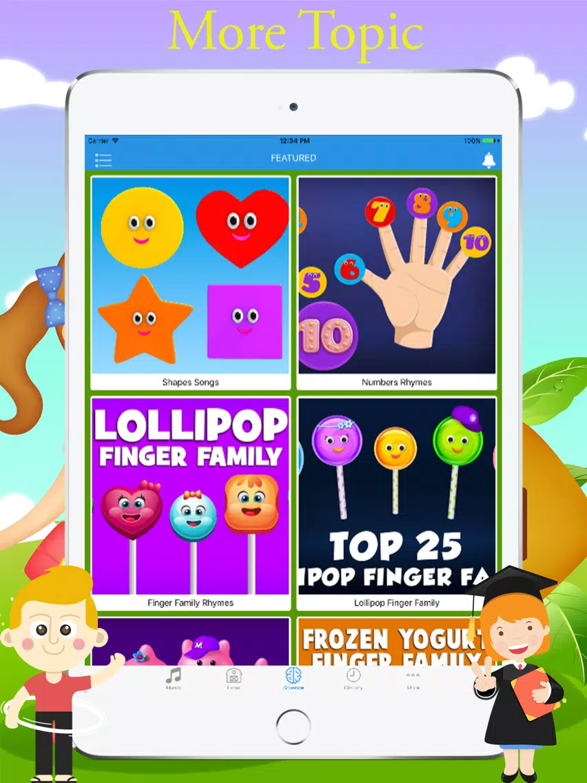 English For Kids - Music Video for YouTube Kids iPad Screenshots