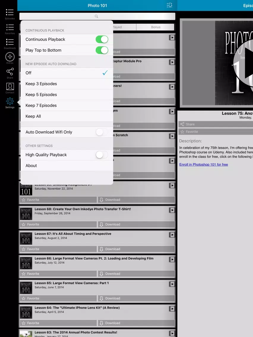 Photography 101 iPad Screenshots