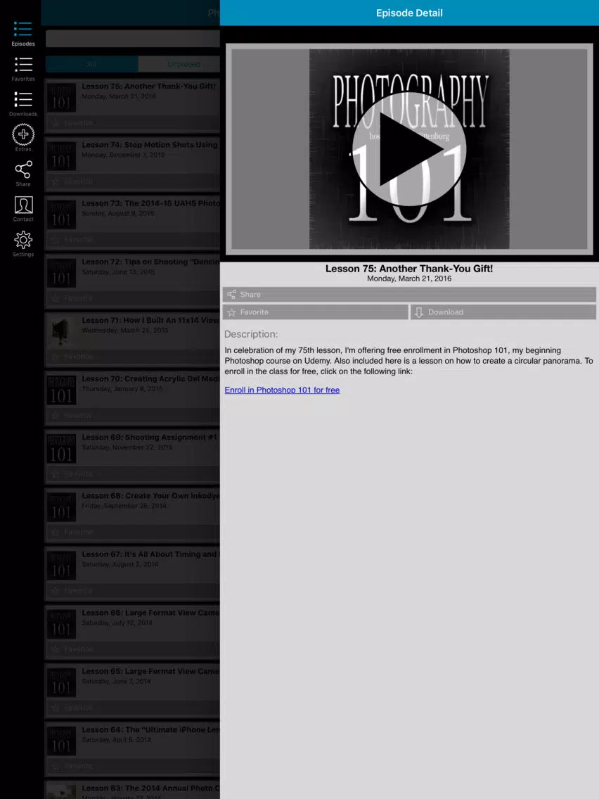 Photography 101 iPad Screenshots