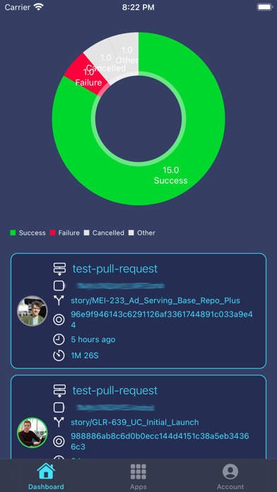 CodeMagic builds viewer App Screenshots