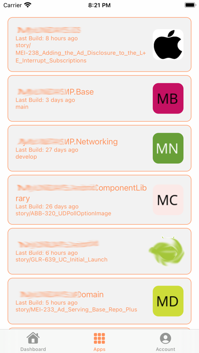 CodeMagic builds viewer App Screenshots