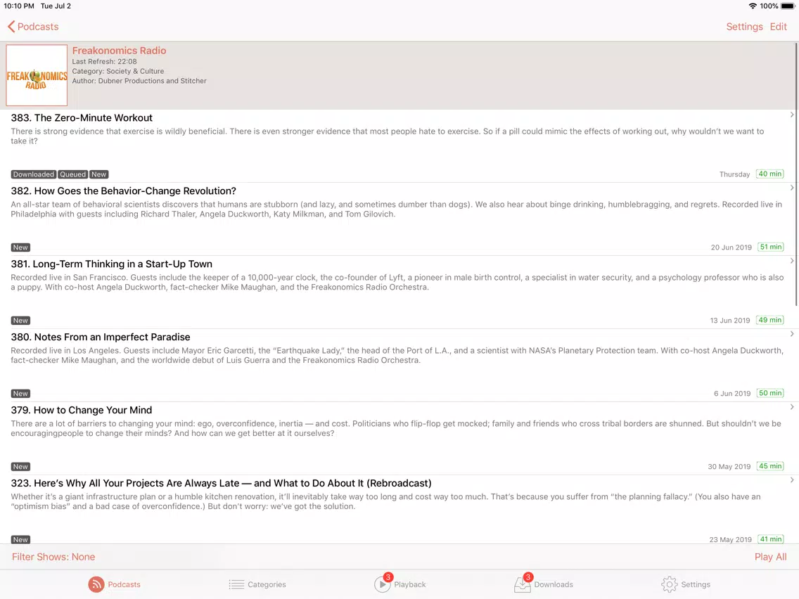 RSSRadio (Premium) iPad Screenshots
