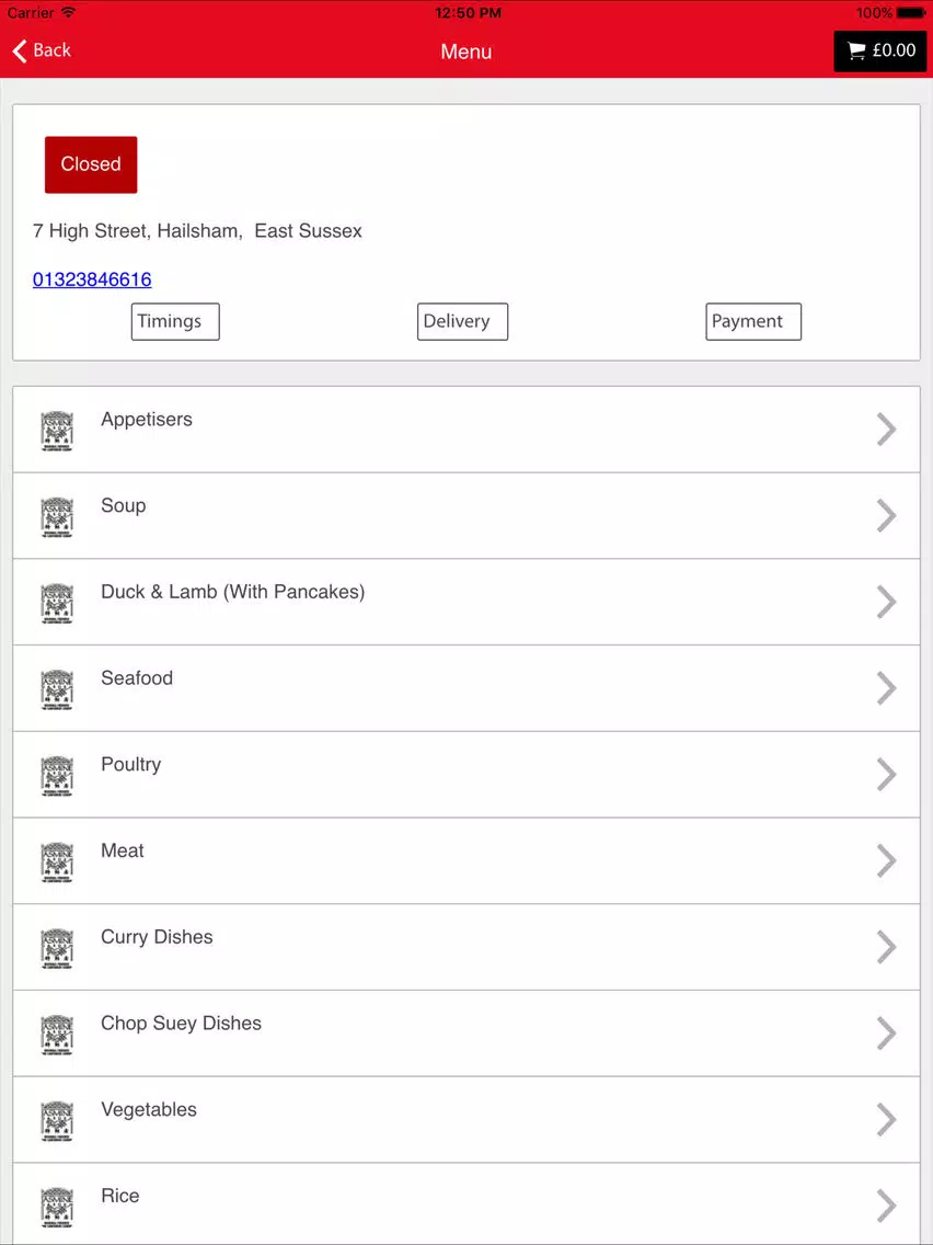 Jasmine Garden Hailsham iPad Screenshots