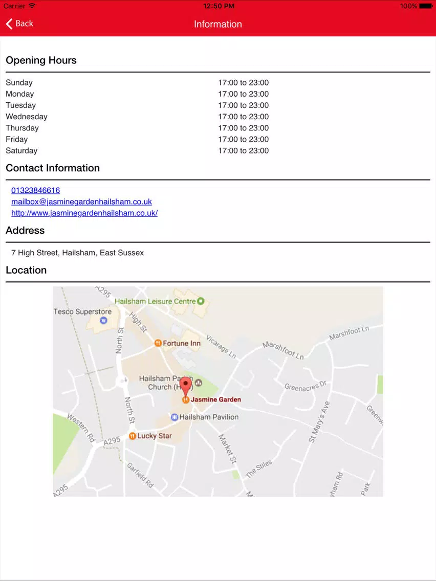 Jasmine Garden Hailsham iPad Screenshots