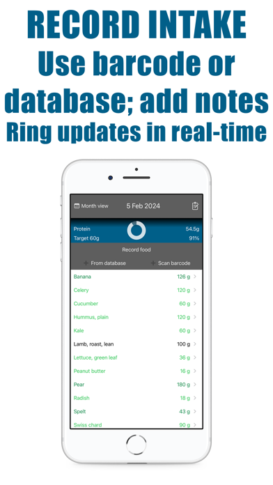 Protein Counter and Tracker Screenshots