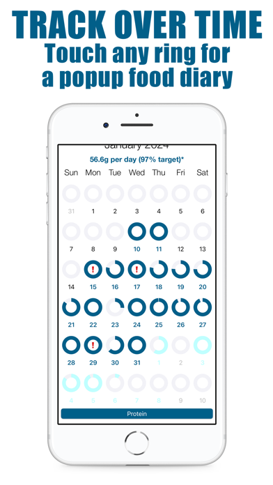 Protein Counter and Tracker Screenshots