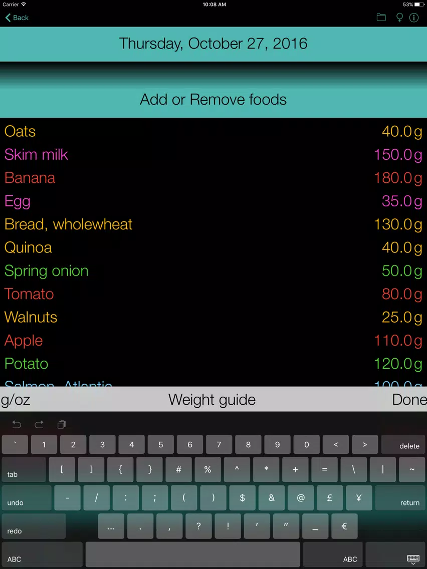 Zinc Counter and Tracker for Healthy Food Diets iPad Screenshots