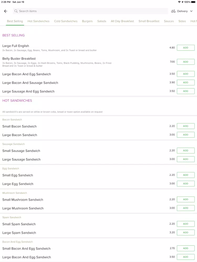 Gateford Grill Worksop. iPad Screenshots