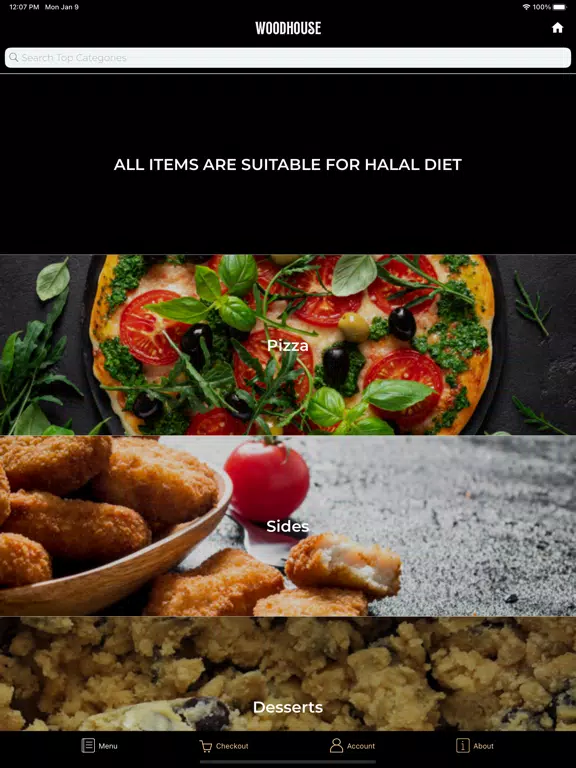 Woodhouse Pizza iPad Screenshots
