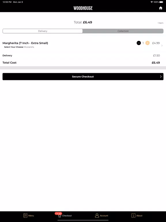 Woodhouse Pizza iPad Screenshots