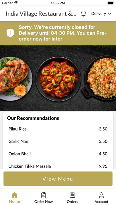 India Village Restaurant. Screenshots