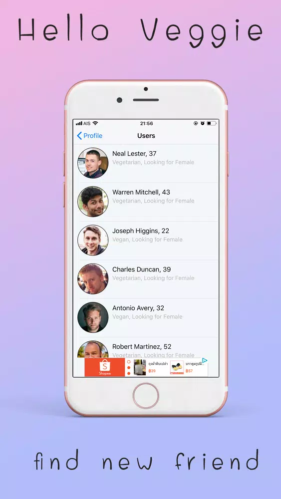 Hello Veggie : Vegan Dating Screenshots