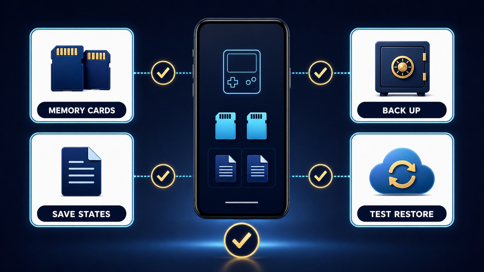 A preservation checklist for memory cards, save states, backups, and restore testing