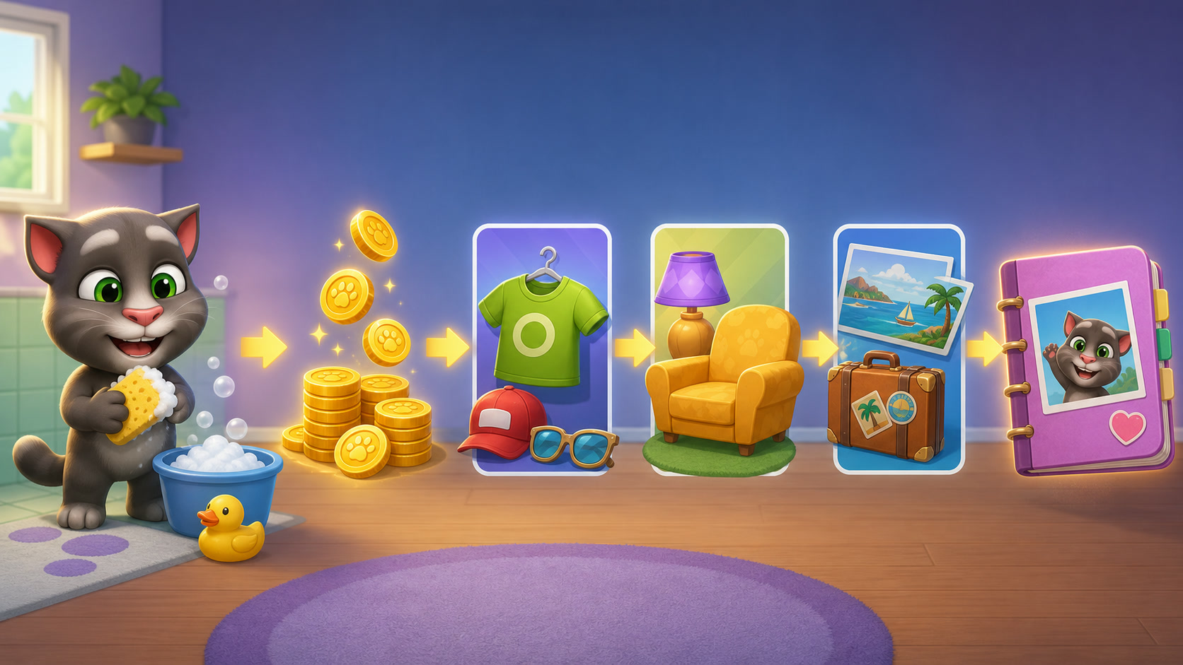 My Talking Tom progression concept