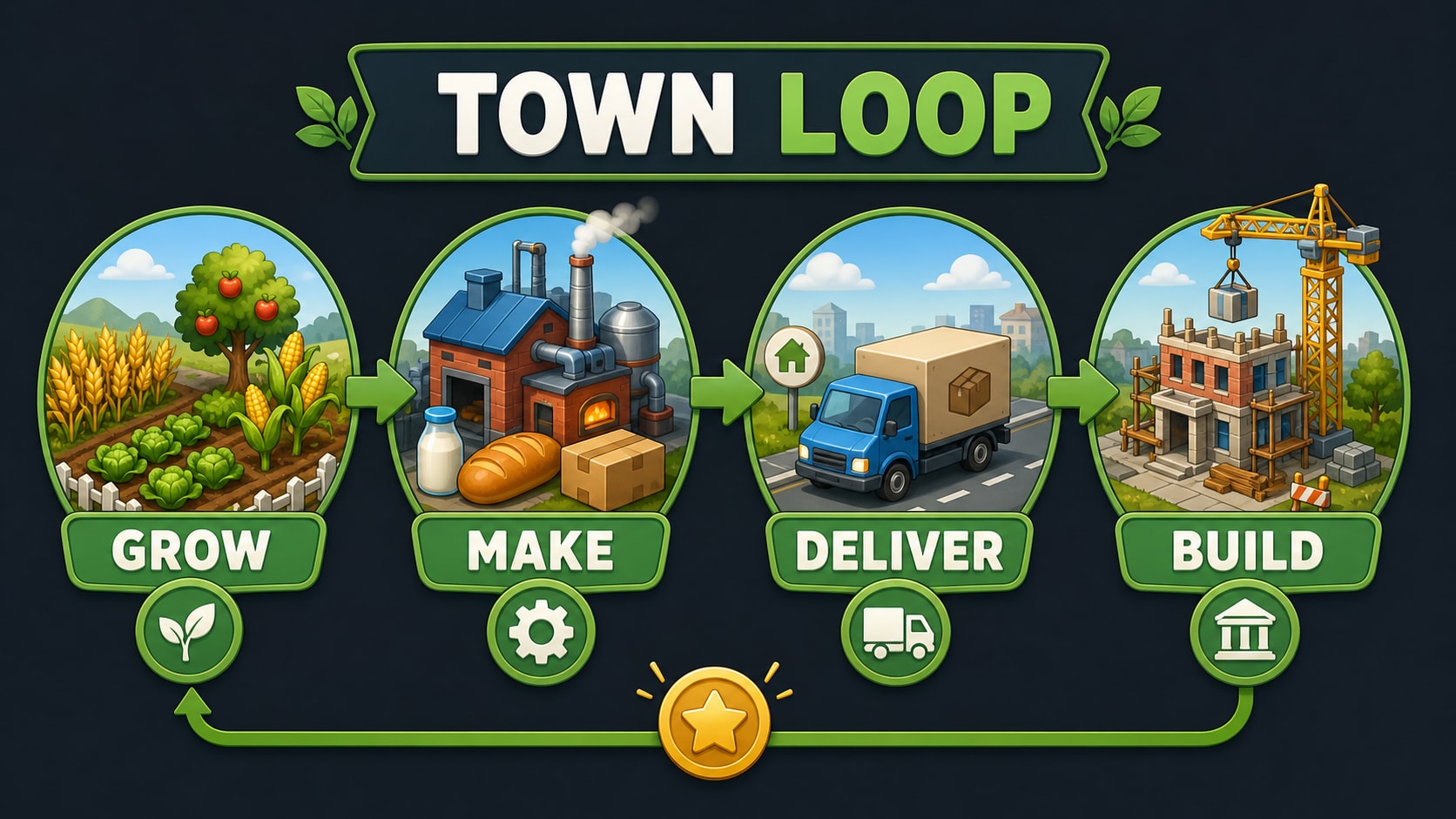 An editorial overview of the Township core loop