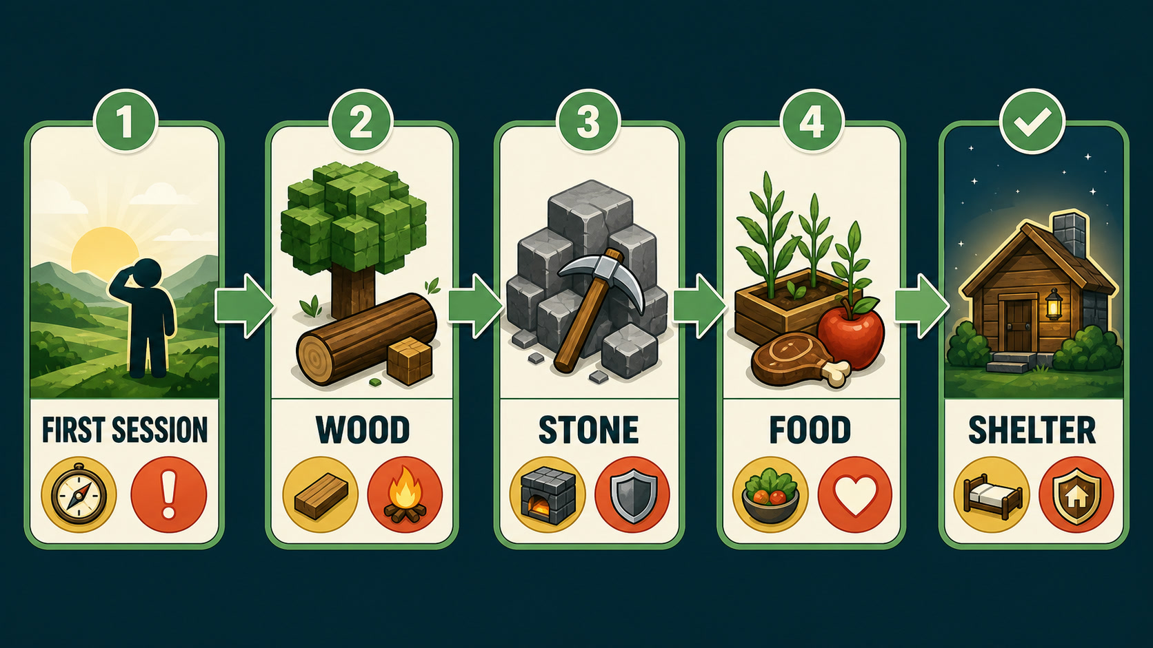 An original strategy flowchart for Minecraft Trial