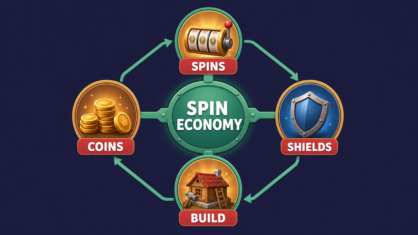 An original editorial framework explaining the Coin Master core loop
