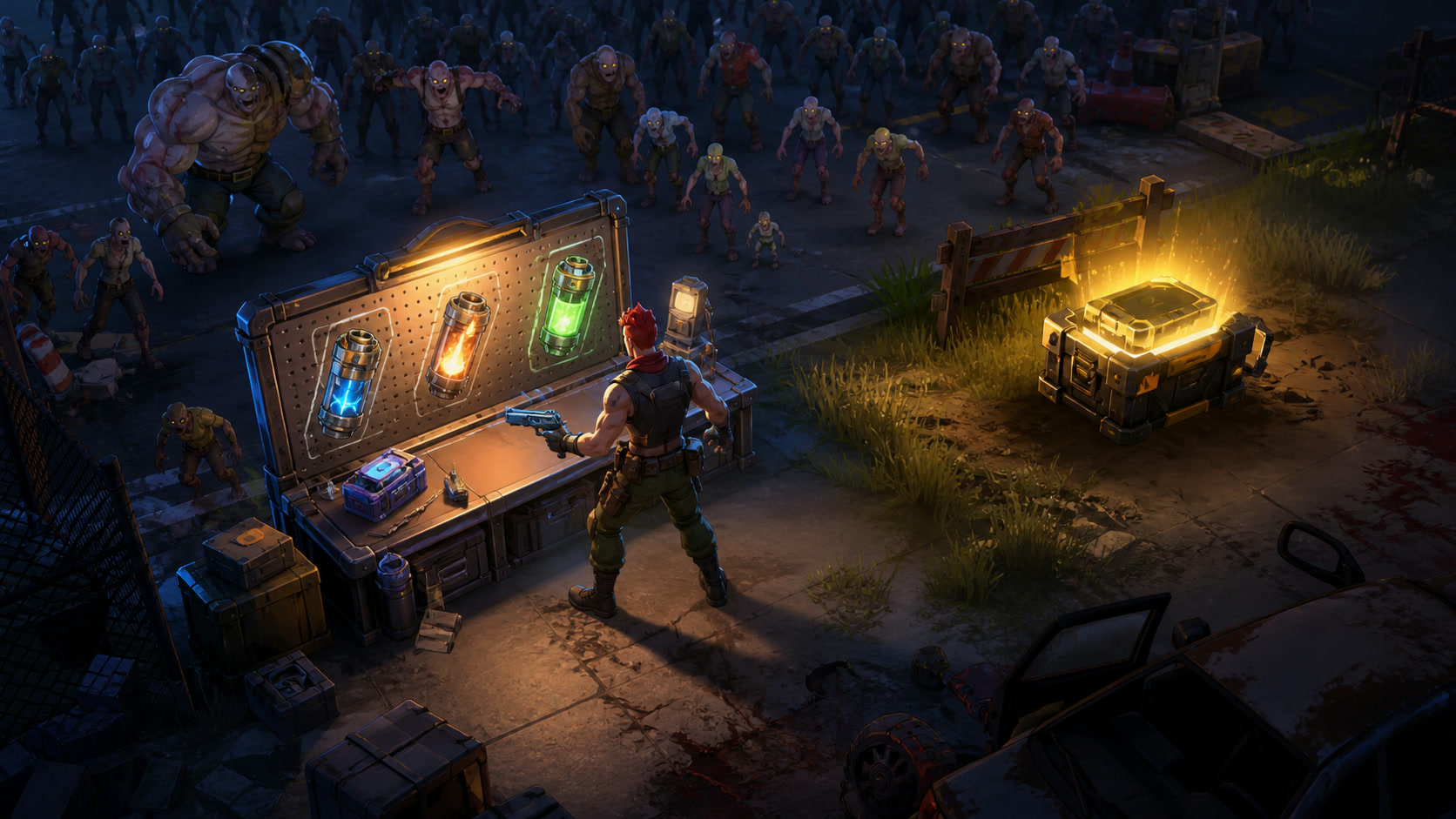 A game-specific scene showing a meaningful resource or spending decision in Zombie Waves