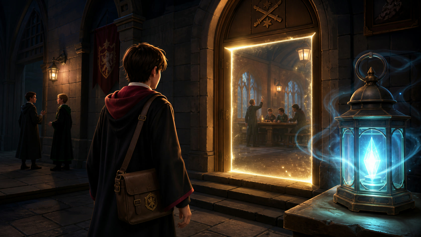 A game-specific scene showing a meaningful resource or spending decision in Harry Potter: Hogwarts Mystery