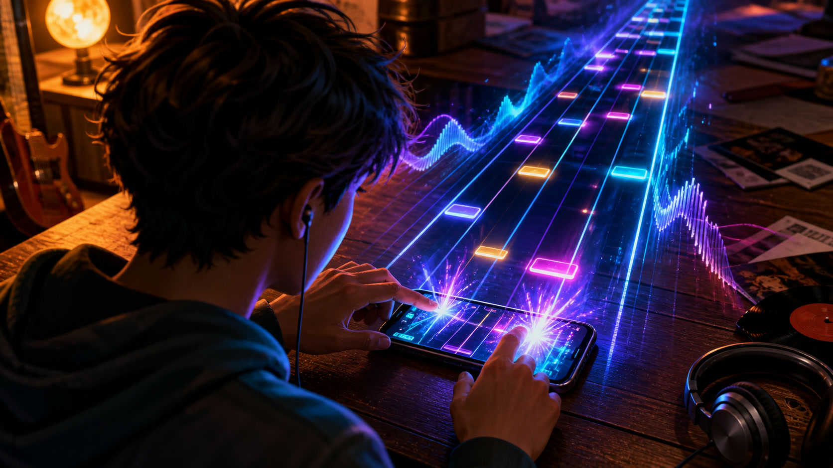 A focused phone session showing dense notes and rising difficulty