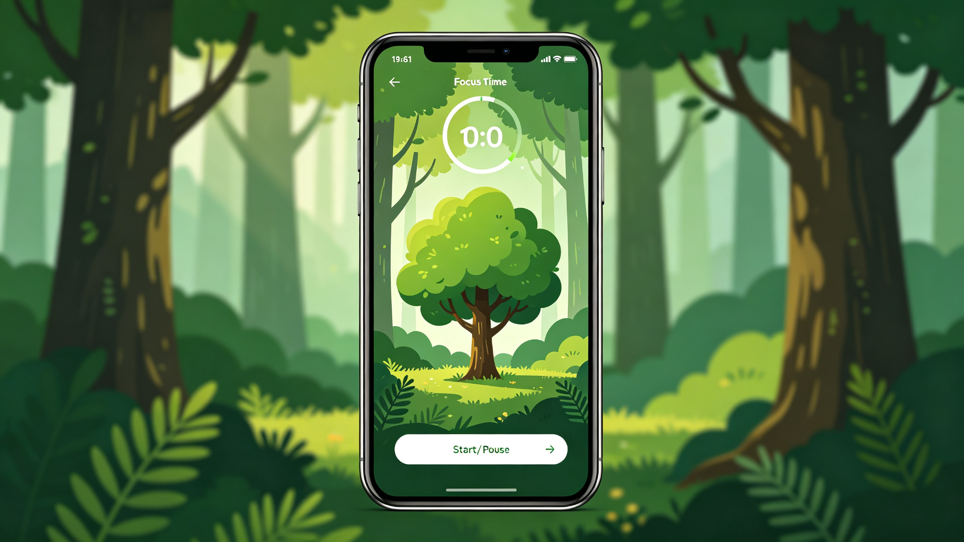 Focus timer app interface