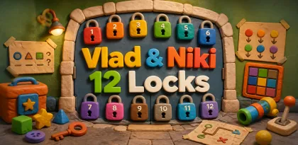 Vlad & Niki 12 Locks Review: Clay-Style Puzzle Rooms for Kids