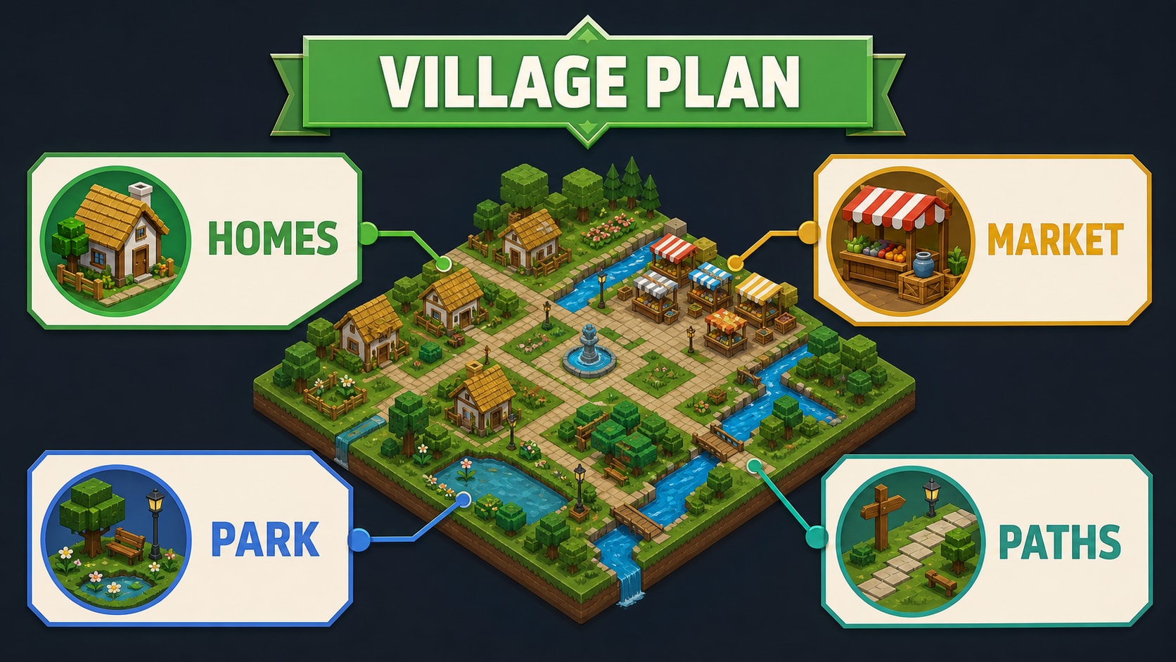 A progression map for Block Craft 3D showing goals, resources, and limits