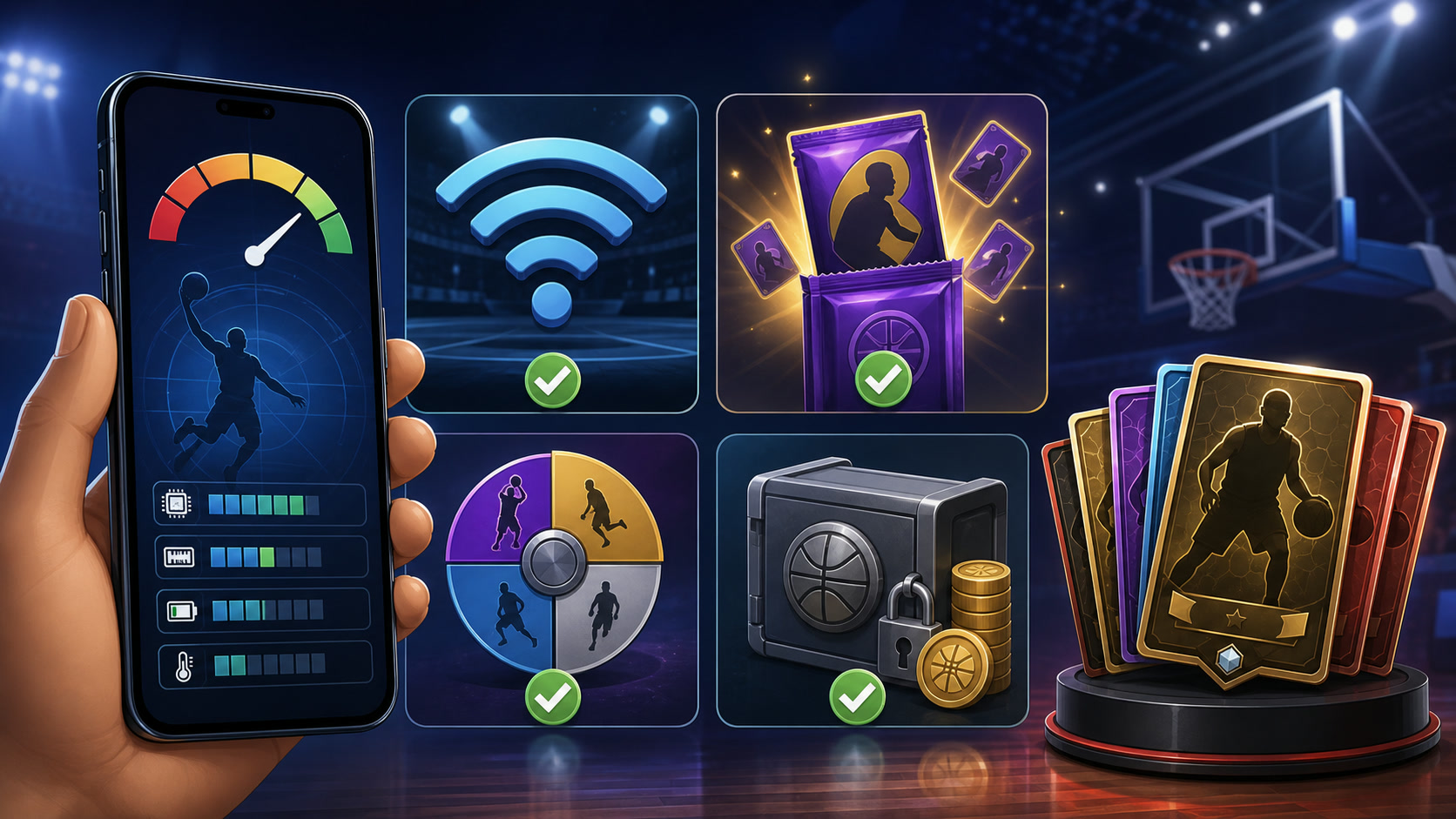NBA 2K Mobile player checklist concept