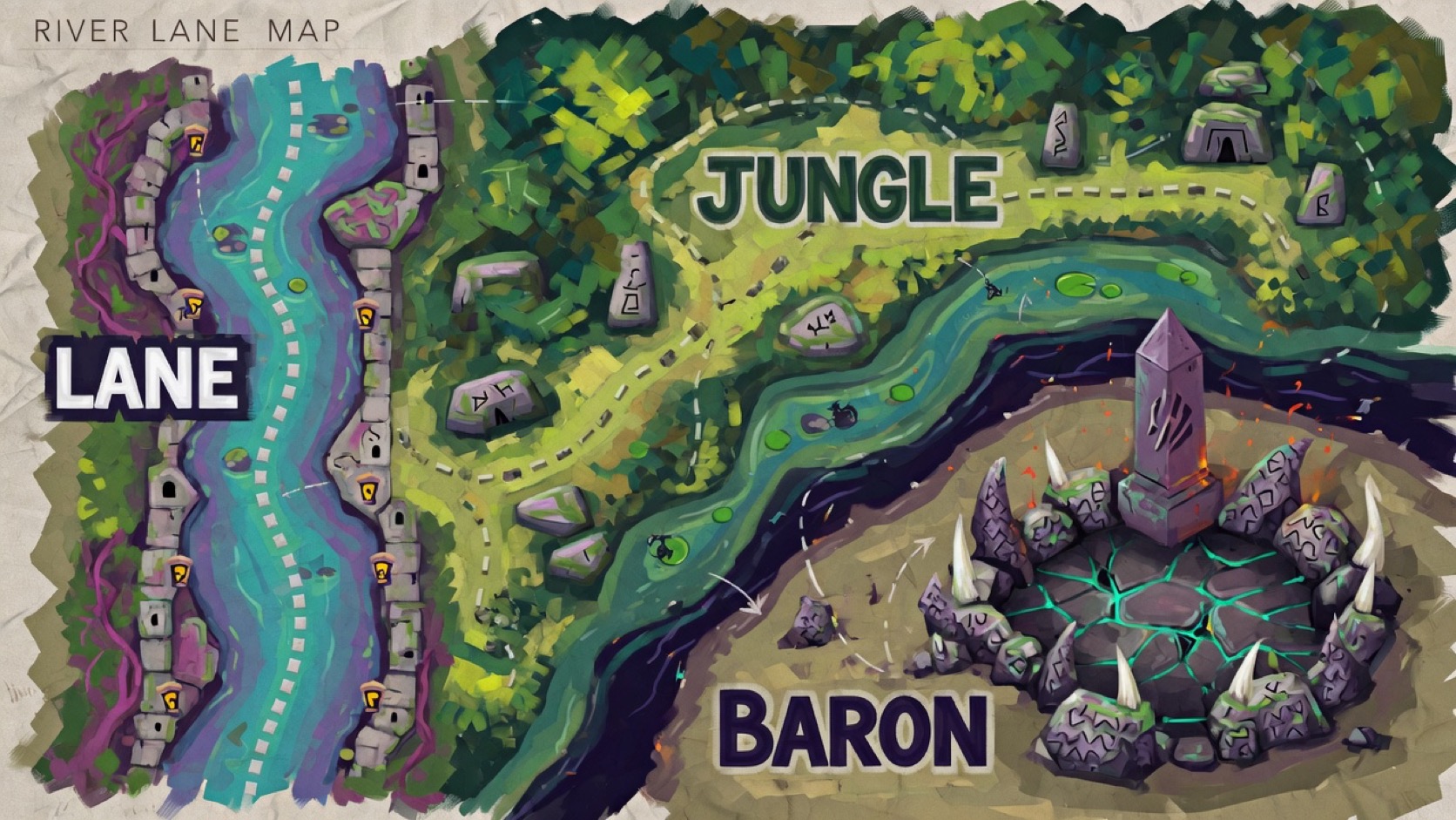 Champion select on the Rift with jungle, baron-lane, and support icons locked for a five-player party