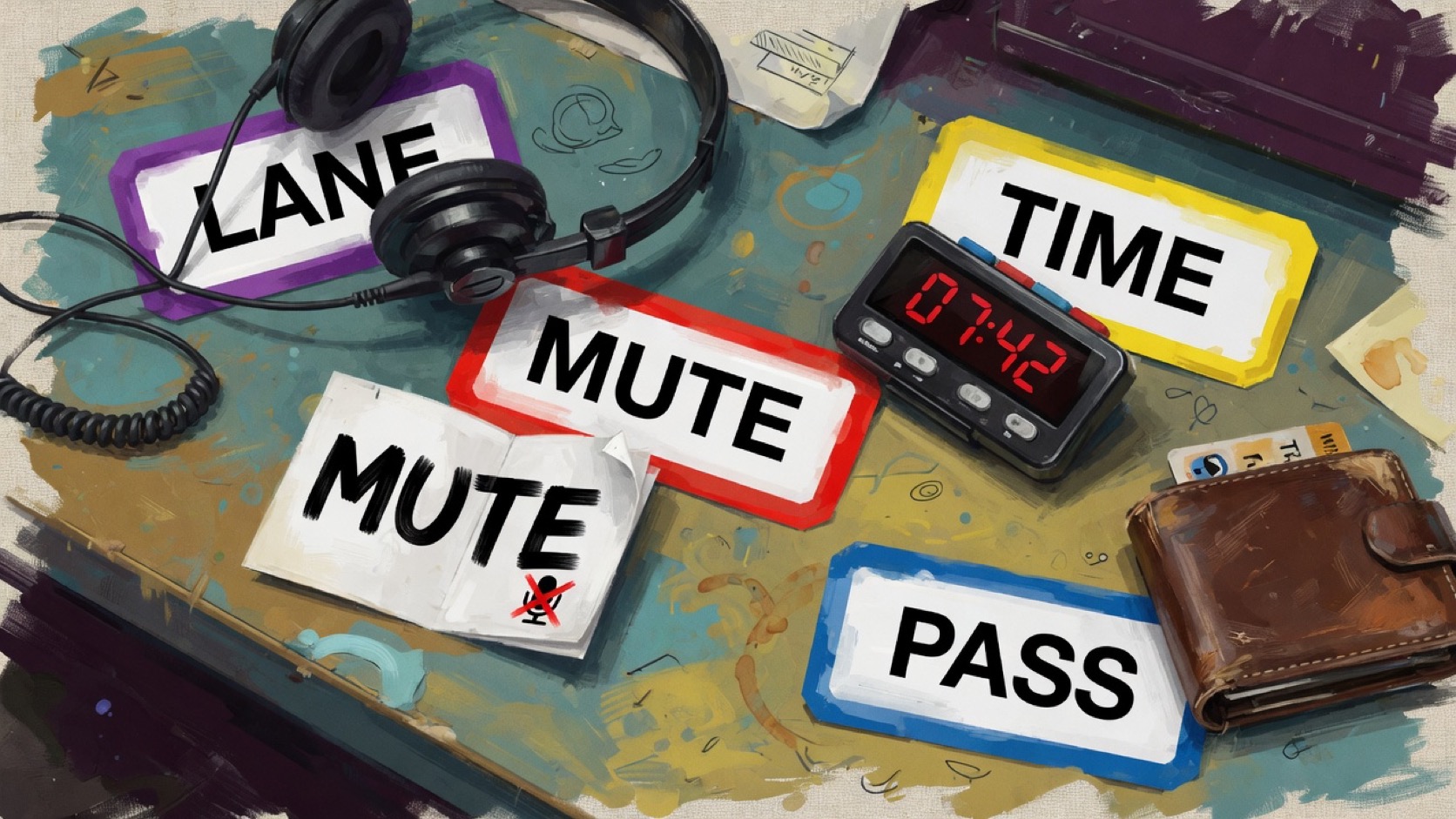 A player at a phone-sized Rift map checking storage, mute pings, one assigned role, and a closed shop