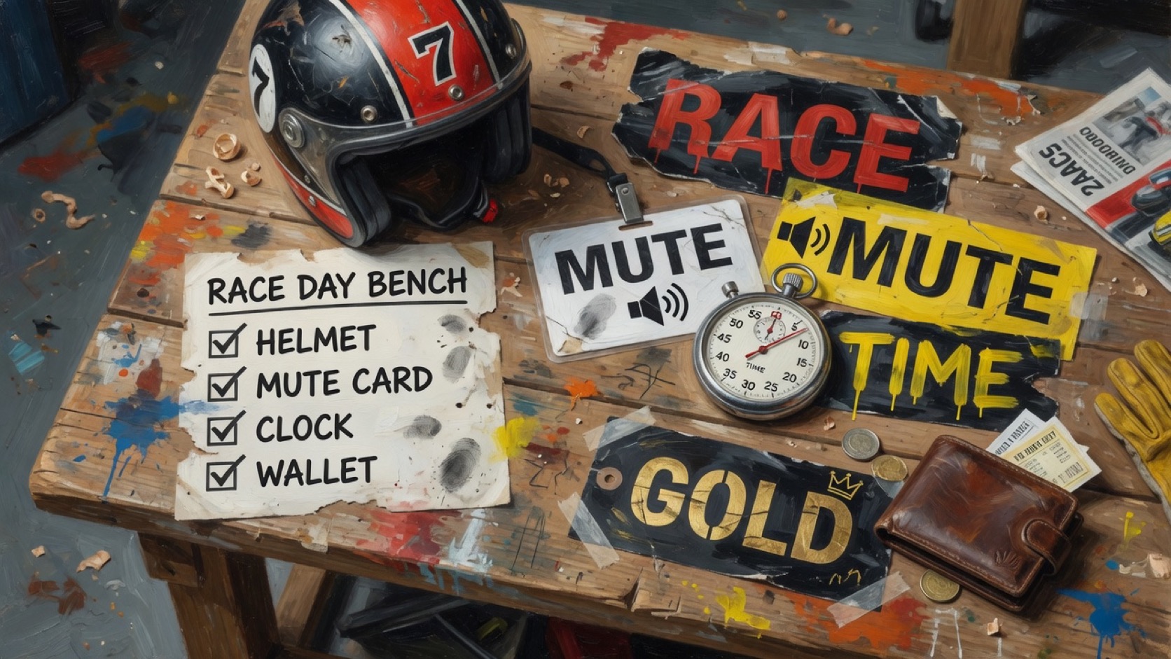 A helmet and empty phone stand beside a crossed-out unofficial APK file and the retired Real Racing 3 icon