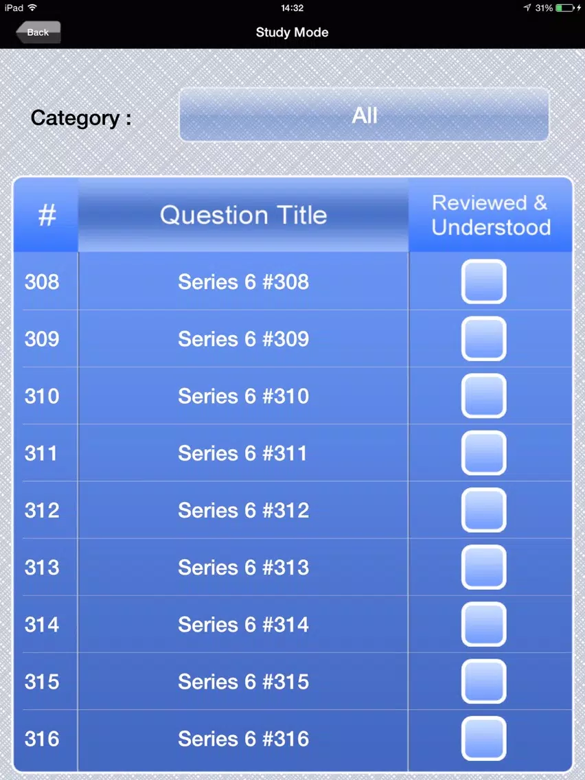 Series 6 Licensing Exam Prep iPad Screenshots