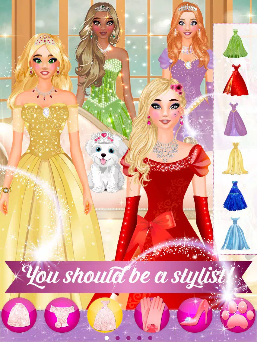 Tangkapan skrin Princess Fashion Makeover - Design your fairy tale dress iPad