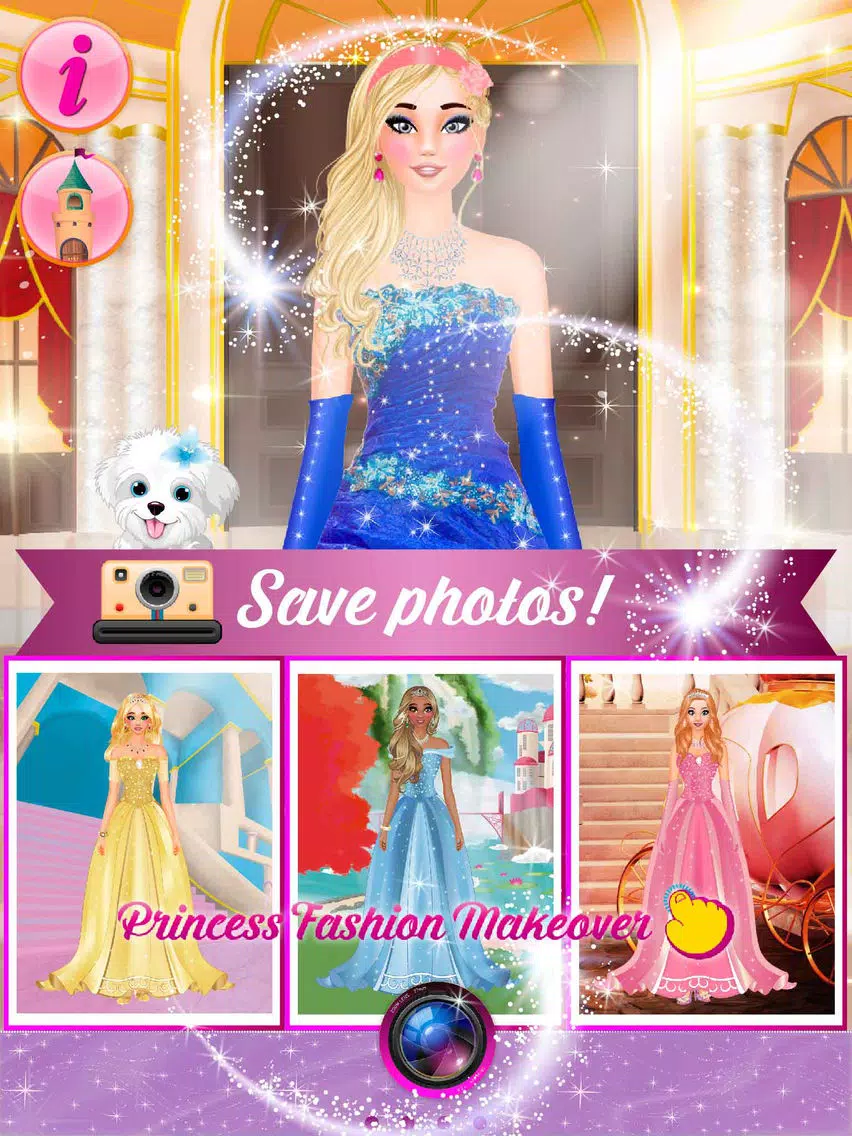 Tangkapan skrin Princess Fashion Makeover - Design your fairy tale dress iPad