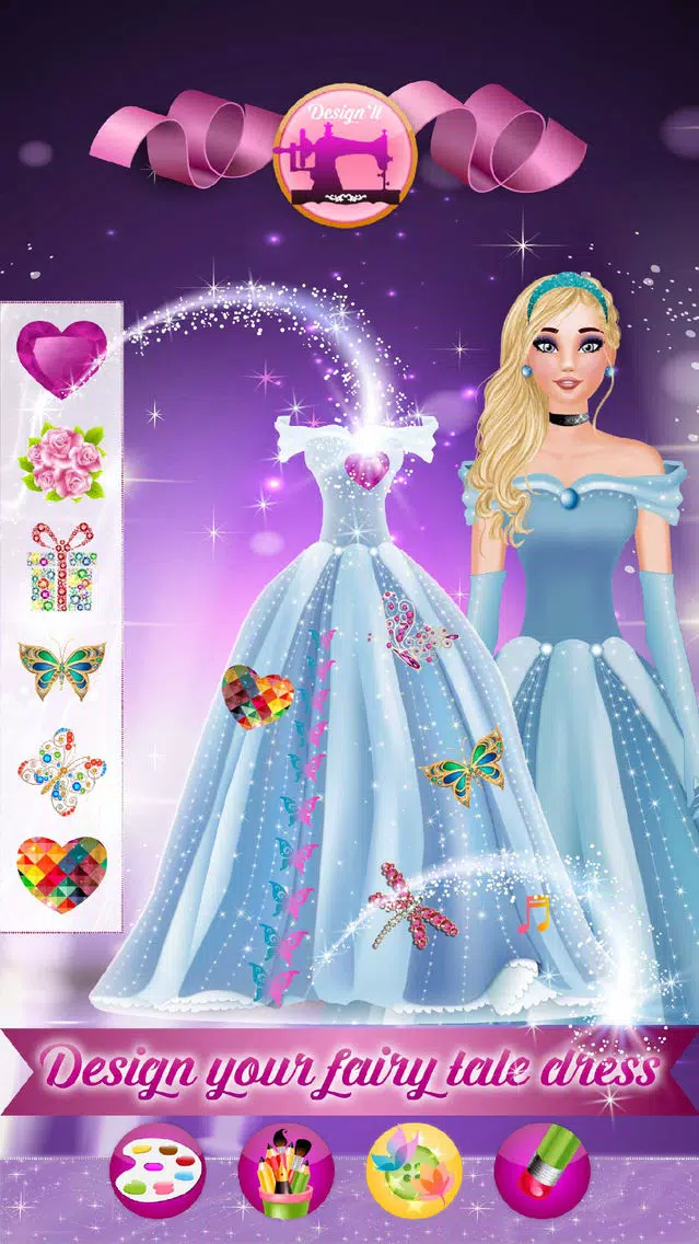 Tangkapan skrin Princess Fashion Makeover - Design your fairy tale dress