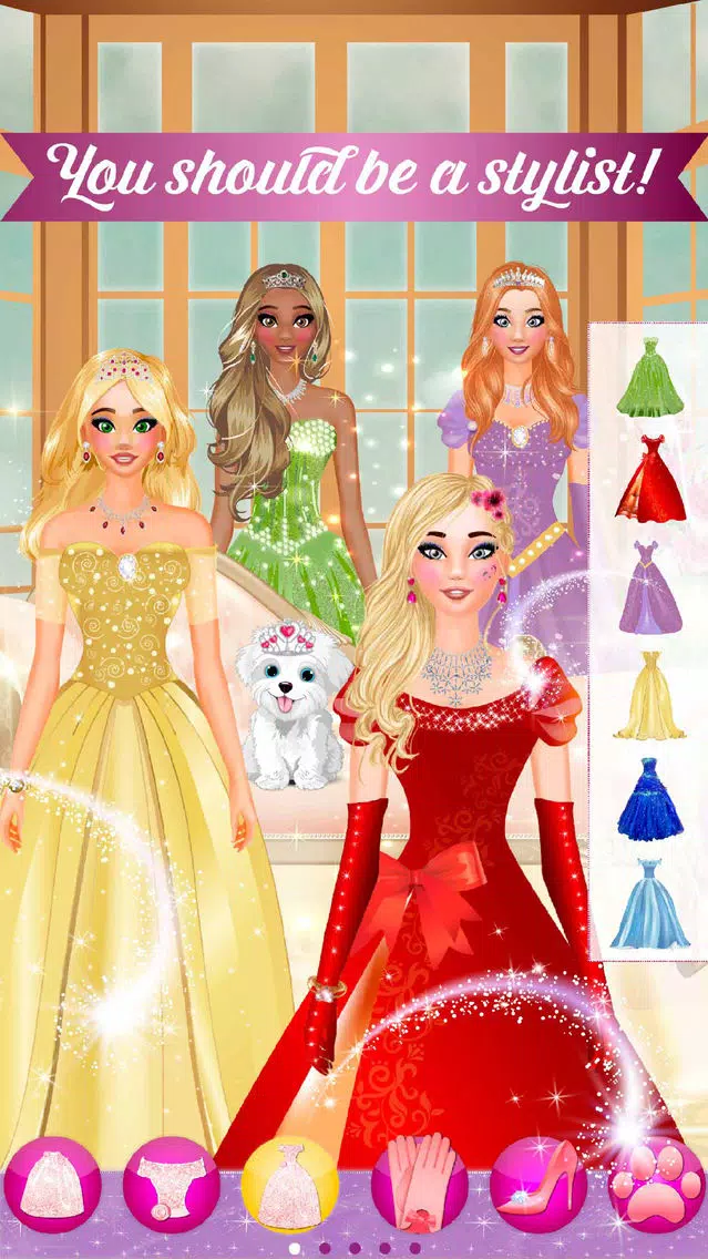 Tangkapan skrin Princess Fashion Makeover - Design your fairy tale dress