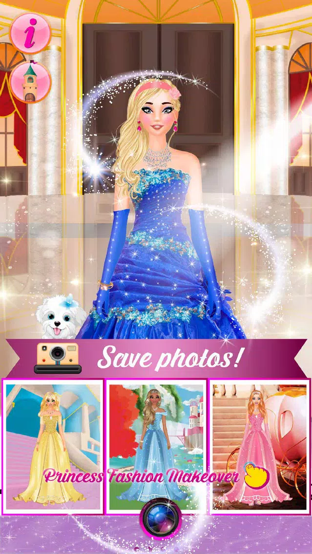 Tangkapan skrin Princess Fashion Makeover - Design your fairy tale dress