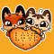 Fox and Cat sticker