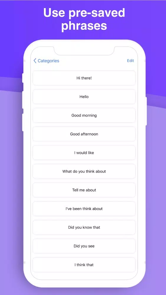 Captures d'écran de Type and speak: Text-based AAC