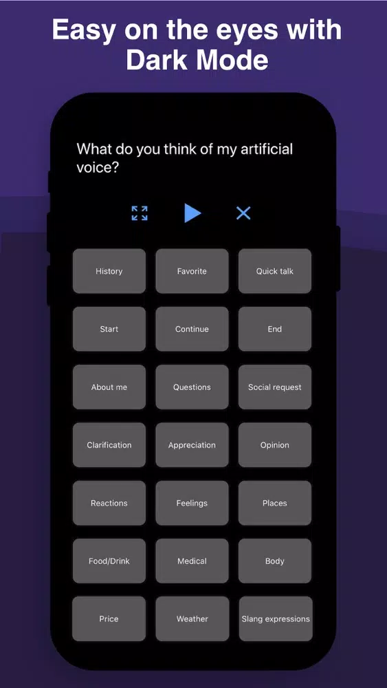 Captures d'écran de Type and speak: Text-based AAC