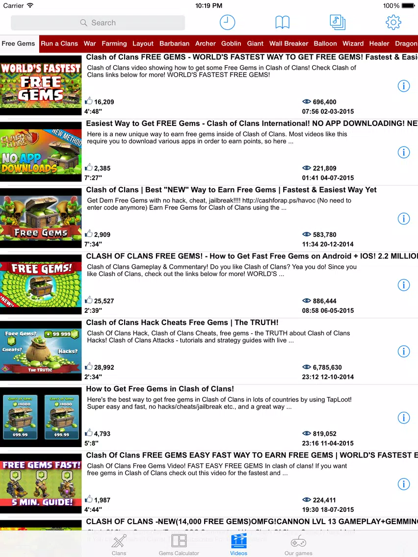 Free Gems Guide Calculator for Clash Of Clans - Coc & Xmod - No Hack iPad Screenshots